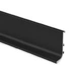 Profilo Gola Superiore mm.57,5x24,3 cm.390 Alluminio Verniciato Nero Opaco Ral 9005 | Emuca